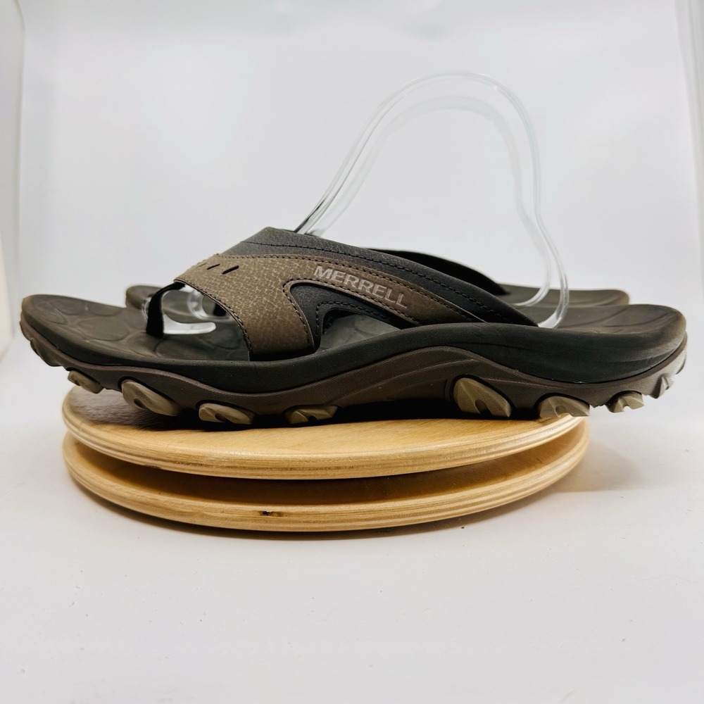 Merrell Huntington Sport Flip Sandals Shoes Mens 12 Brown Comfort Outdoor